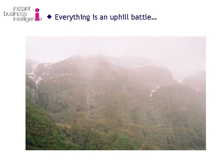 ® Everything is an uphill battle… 