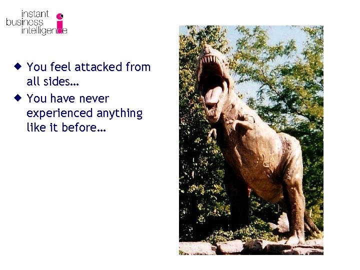 ® You feel attacked from all sides… ® You have never experienced anything like