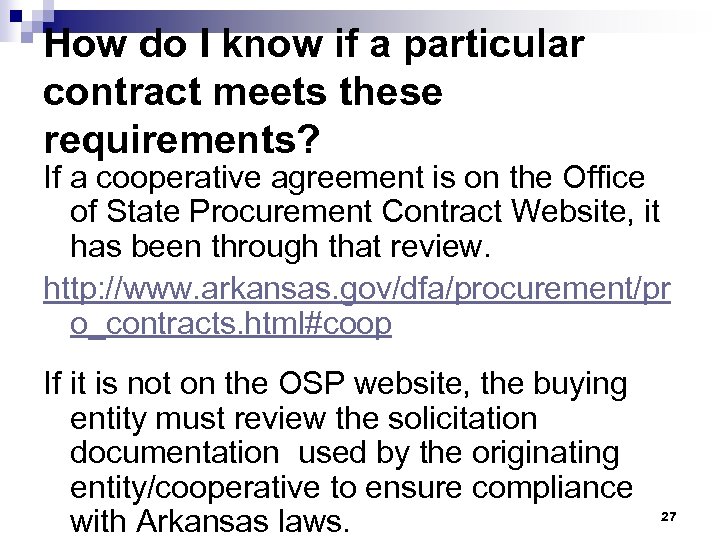 How do I know if a particular contract meets these requirements? If a cooperative