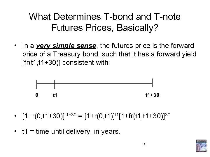 What Determines T-bond and T-note Futures Prices, Basically? • In a very simple sense,