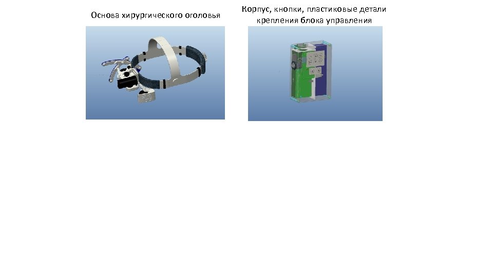 Основа хирургического оголовья Корпус, кнопки, пластиковые детали крепления блока управления 