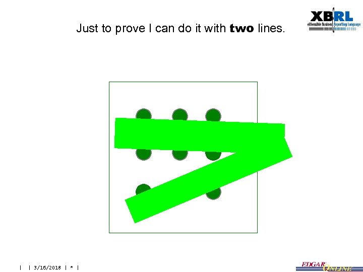 Just to prove I can do it with two lines. | | 3/16/2018 |