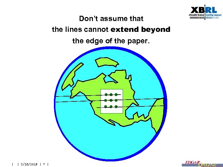 Don’t assume that the lines cannot extend beyond the edge of the paper. |
