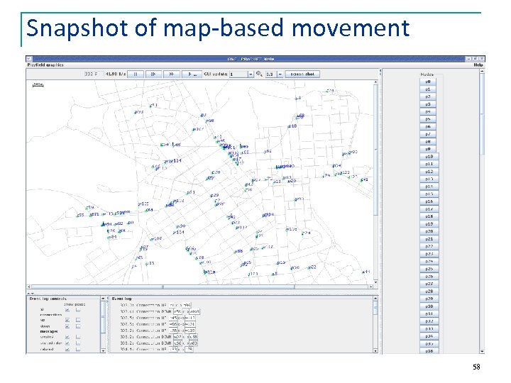 Snapshot of map-based movement 58 