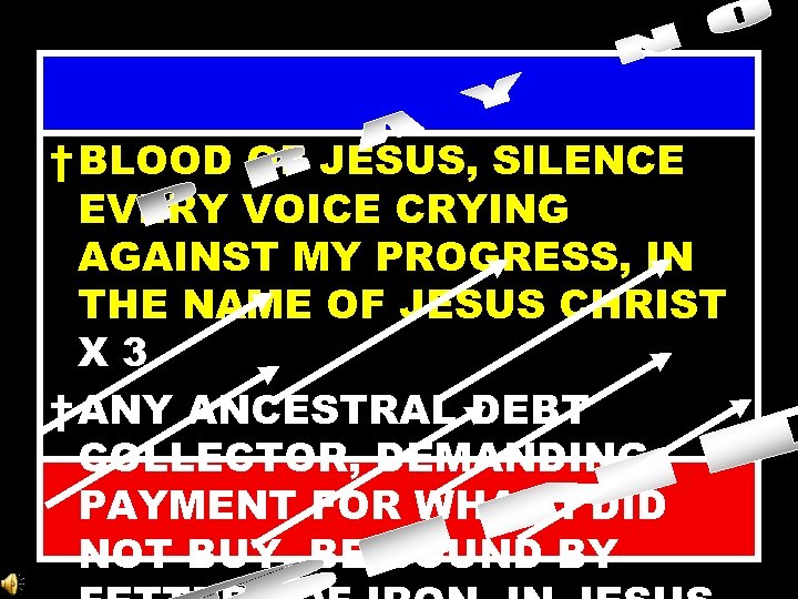 † BLOOD OF JESUS, SILENCE EVERY VOICE CRYING AGAINST MY PROGRESS, IN THE NAME