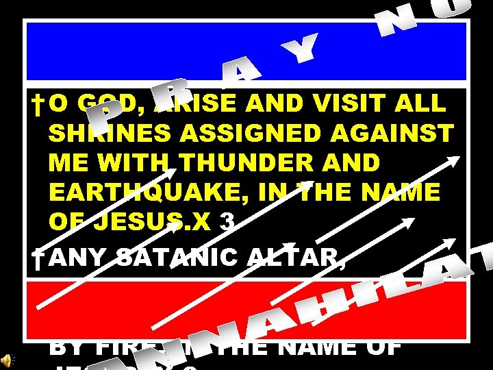 † O GOD, ARISE AND VISIT ALL SHRINES ASSIGNED AGAINST ME WITH THUNDER AND