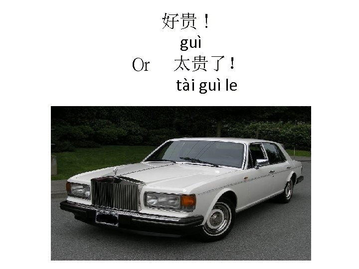 好贵！ guì Or 太贵了！ tài guì le 