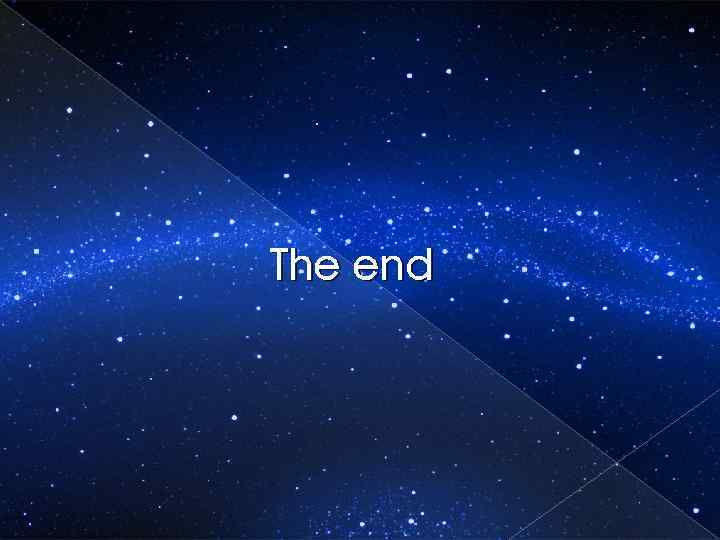 The end 