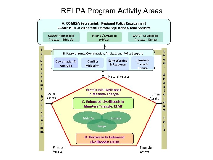 RELPA Program Activity Areas A. COMESA Secretariat: Regional Policy Engagement CAADP Pillar 3: Vulnerable