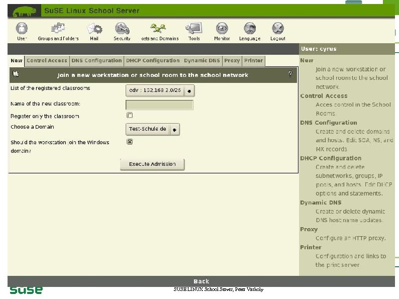 12 SUSE LINUX School Server, Peter Varkoly 