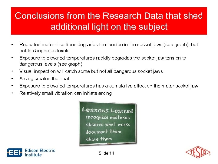 Conclusions from the Research Data that shed additional light on the subject • •
