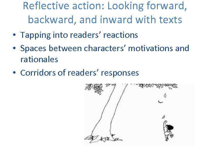 Reflective action: Looking forward, backward, and inward with texts • Tapping into readers’ reactions