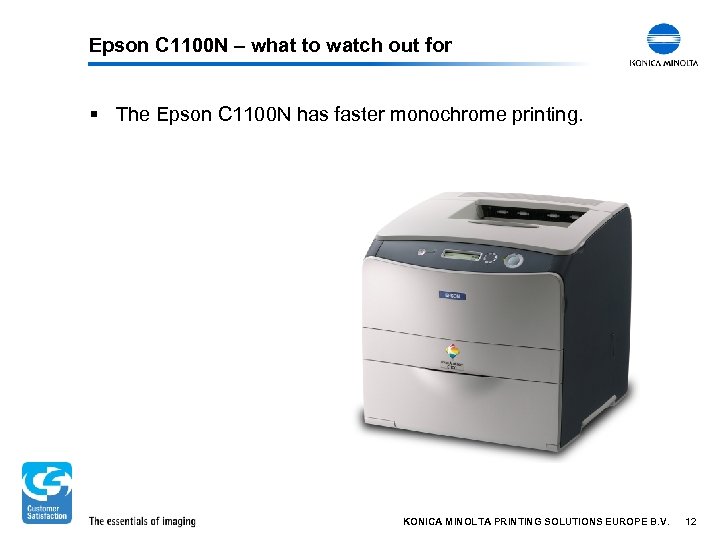 Epson C 1100 N – what to watch out for § The Epson C