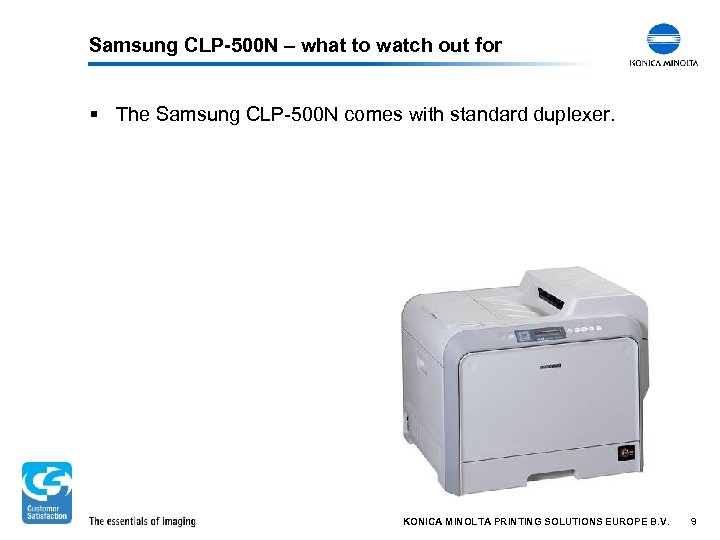 Samsung CLP-500 N – what to watch out for § The Samsung CLP-500 N