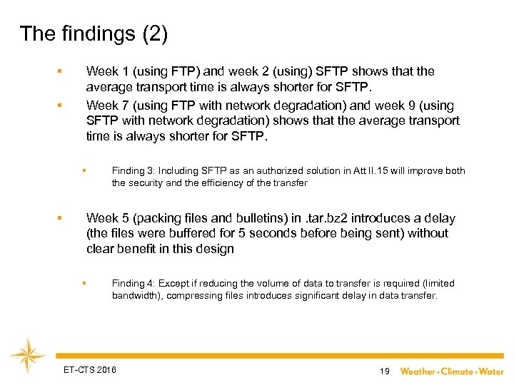 The findings (2) § § Week 1 (using FTP) and week 2 (using) SFTP