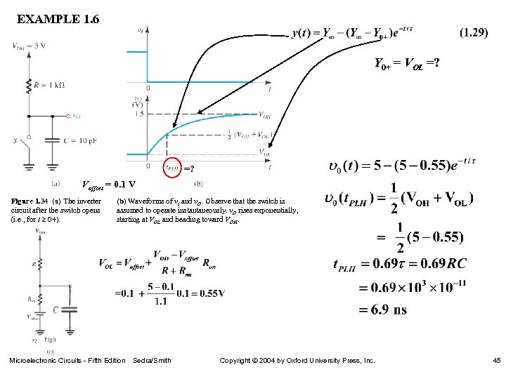 EXAMPLE 1. 6 Y 0+ = VOL =? Voffset = 0. 1 V Figure