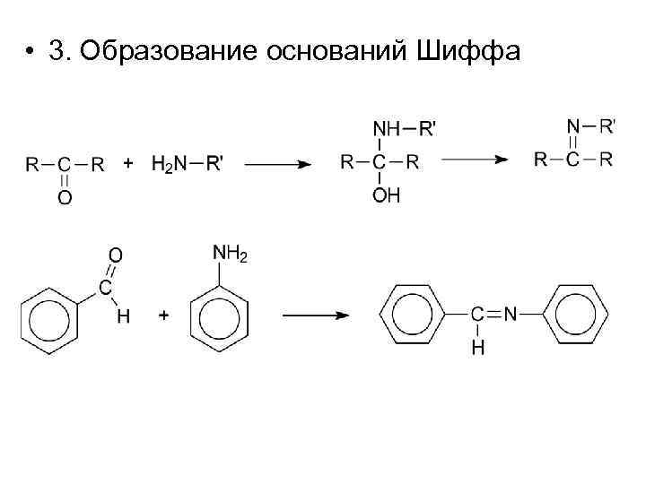  • 3. Образование оснований Шиффа 