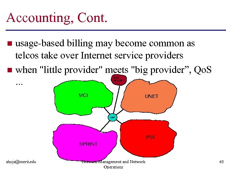 Accounting, Cont. usage-based billing may become common as telcos take over Internet service providers