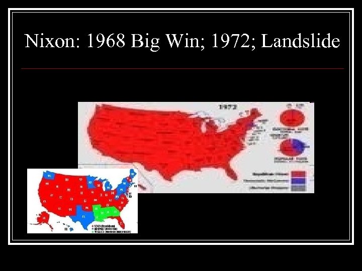 Nixon: 1968 Big Win; 1972; Landslide 
