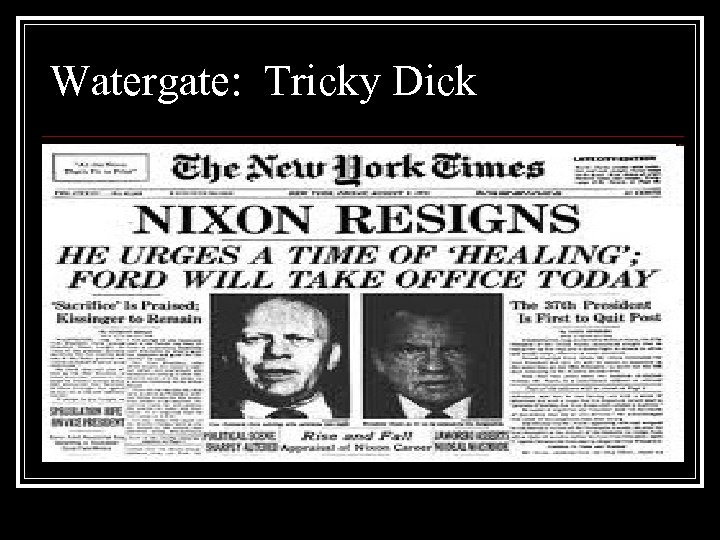 Watergate: Tricky Dick 