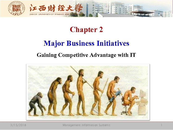 Chapter 2 Major Business Initiatives Gaining Competitive Advantage with IT 3/15/2018 Management Information Systems