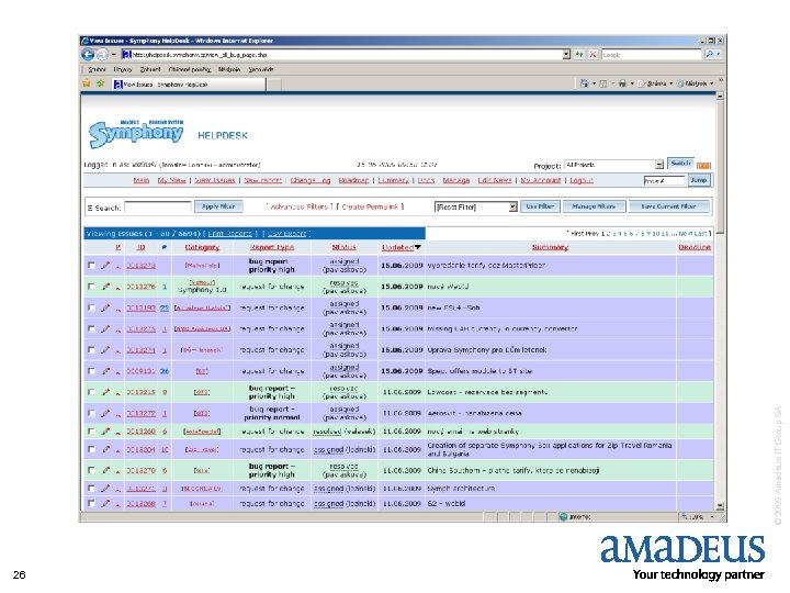 26 © 2009 Amadeus IT Group SA 