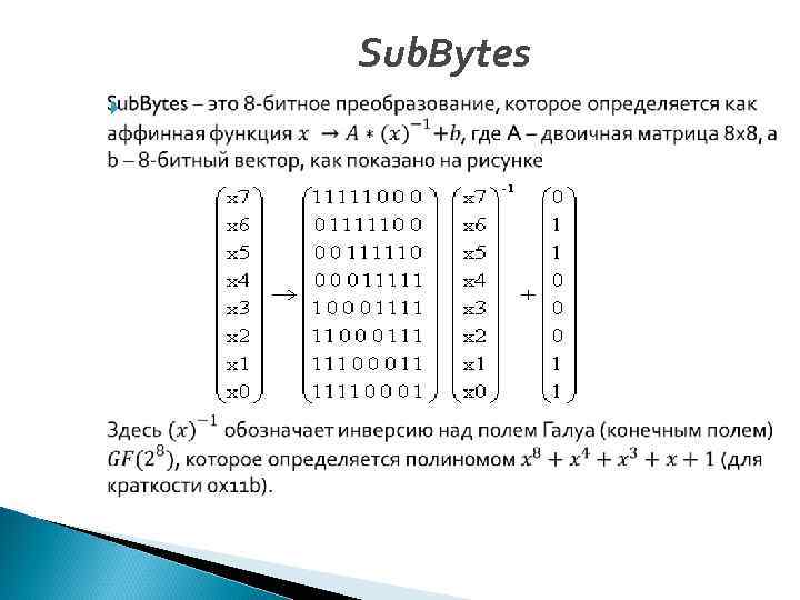 Sub. Bytes 