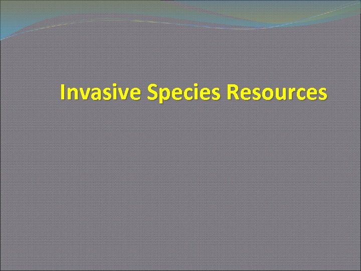 Invasive Species Resources 