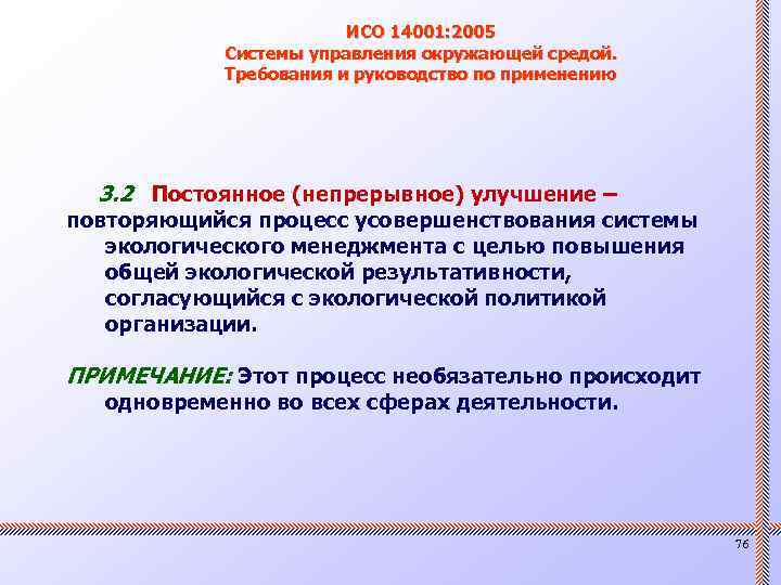 ИСО 14001: 2005 Системы управления окружающей средой. Требования и руководство по применению 3. 2