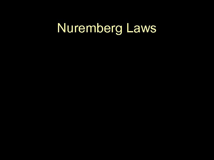 Nuremberg Laws 