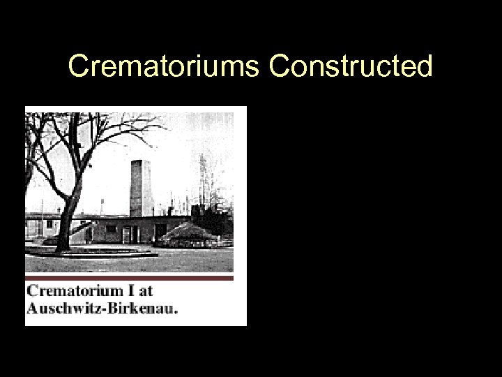 Crematoriums Constructed 