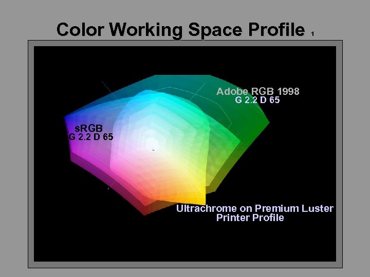 Color Working Space Profile 1 Adobe RGB 1998 G 2. 2 D 65 s.