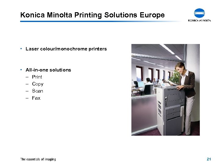 Konica Minolta Company presentation 1 Konica Minolta