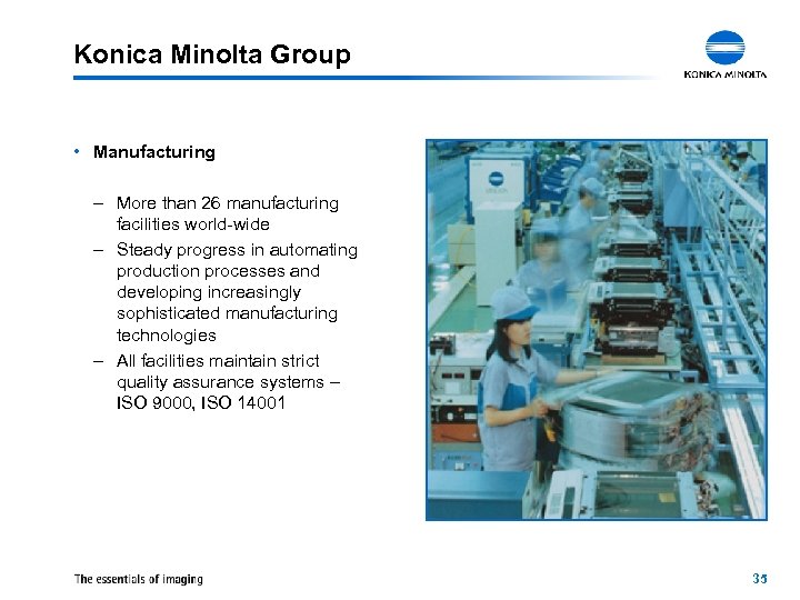 Konica Minolta Company presentation 1 Konica Minolta