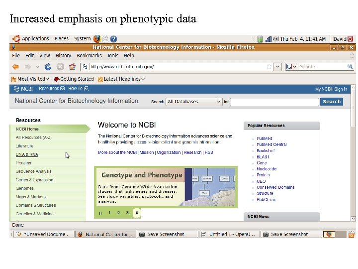 Increased emphasis on phenotypic data 
