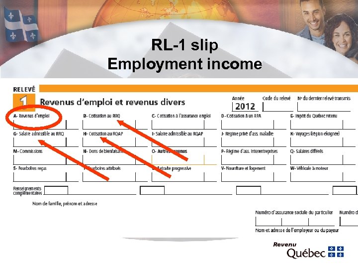 RL-1 slip Employment income 