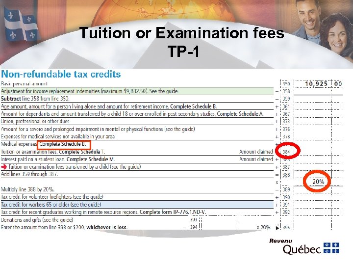 Tuition or Examination fees TP-1 