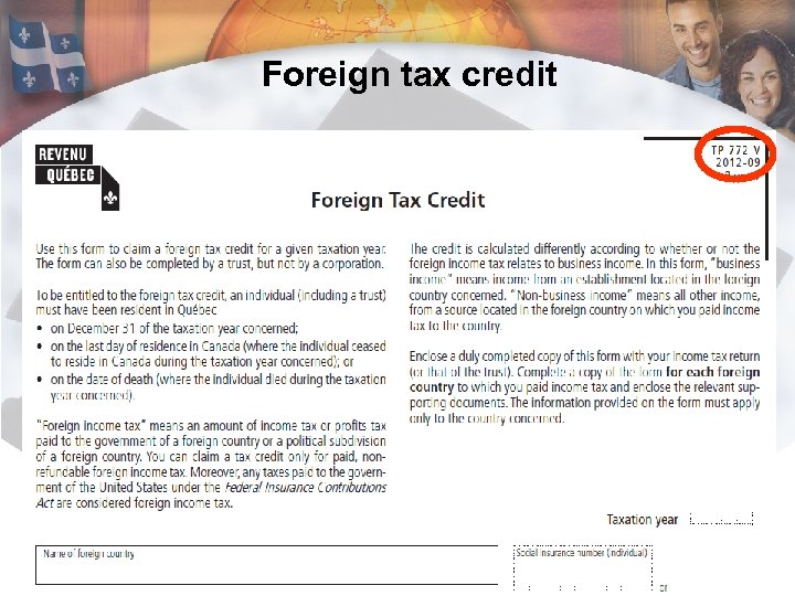 Foreign tax credit 