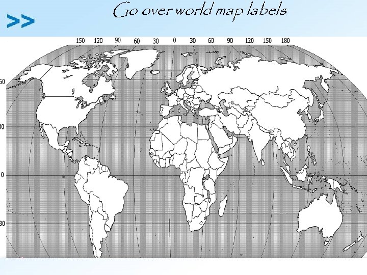 Go over world map labels 