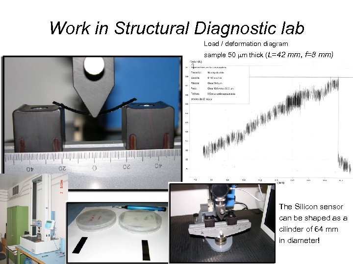 Work in Structural Diagnostic lab Load / deformation diagram sample 50 mm thick (L=42