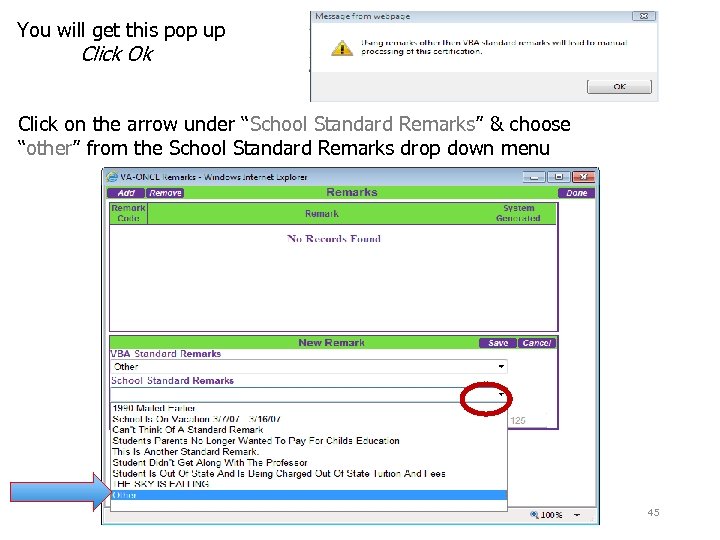 You will get this pop up Click Ok Click on the arrow under “School