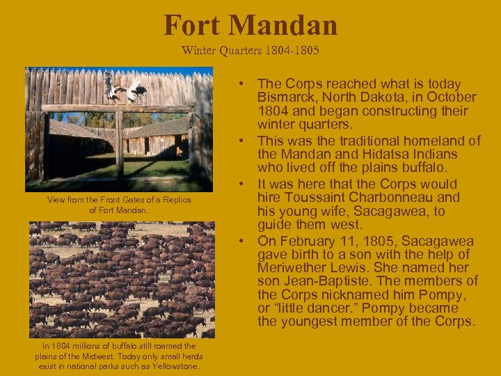 Fort Mandan Winter Quarters 1804 -1805 View from the Front Gates of a Replica