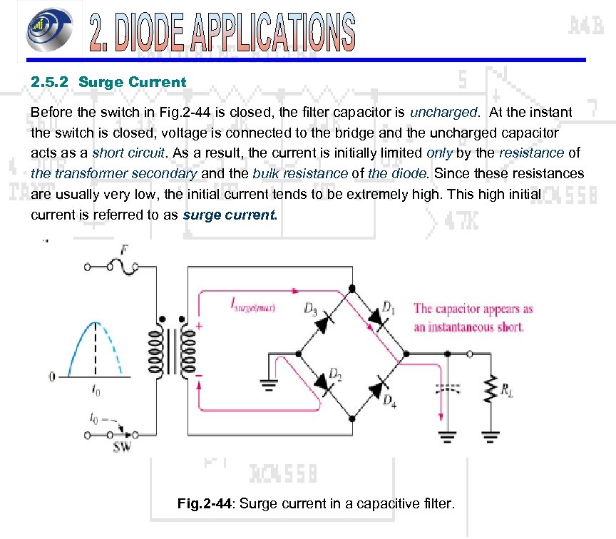 2. 5. 2 Surge Current Before the switch in Fig. 2 -44 is closed,