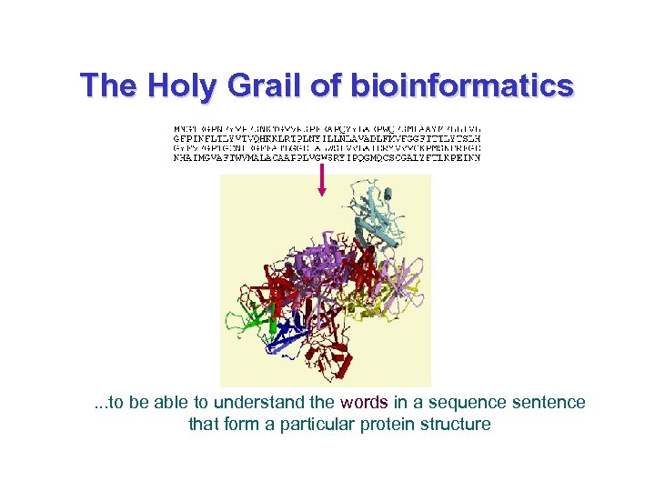 The Holy Grail of bioinformatics . . . to be able to understand the