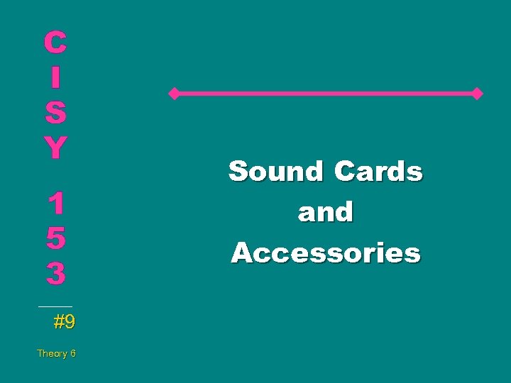 Sound Cards and Accessories #9 Theory 6 