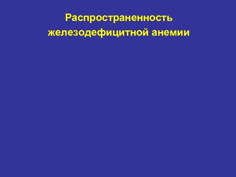 Распространенность железодефицитной анемии 