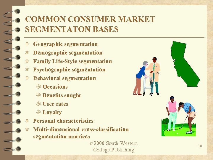 COMMON CONSUMER MARKET SEGMENTATON BASES X Geographic segmentation X Demographic segmentation X Family Life-Style