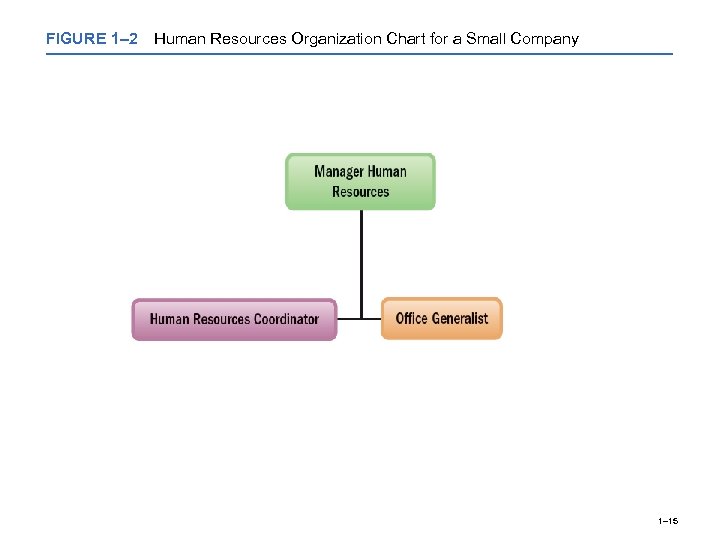 FIGURE 1– 2 Human Resources Organization Chart for a Small Company 1– 15 