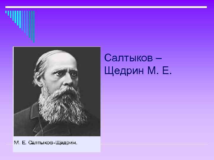 Салтыков – Щедрин М. Е. 