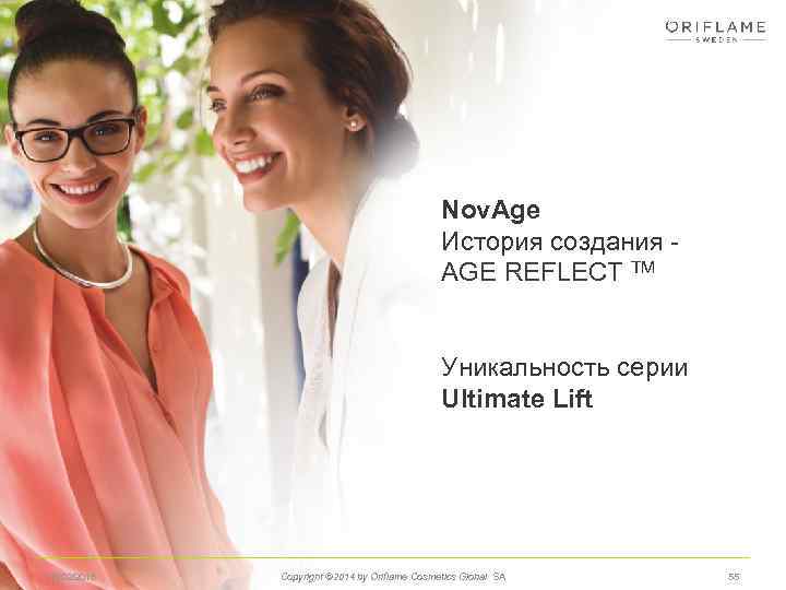 Nov. Age История создания - AGE REFLECT TM Уникальность серии Ultimate Lift 16/02/2018 Copyright